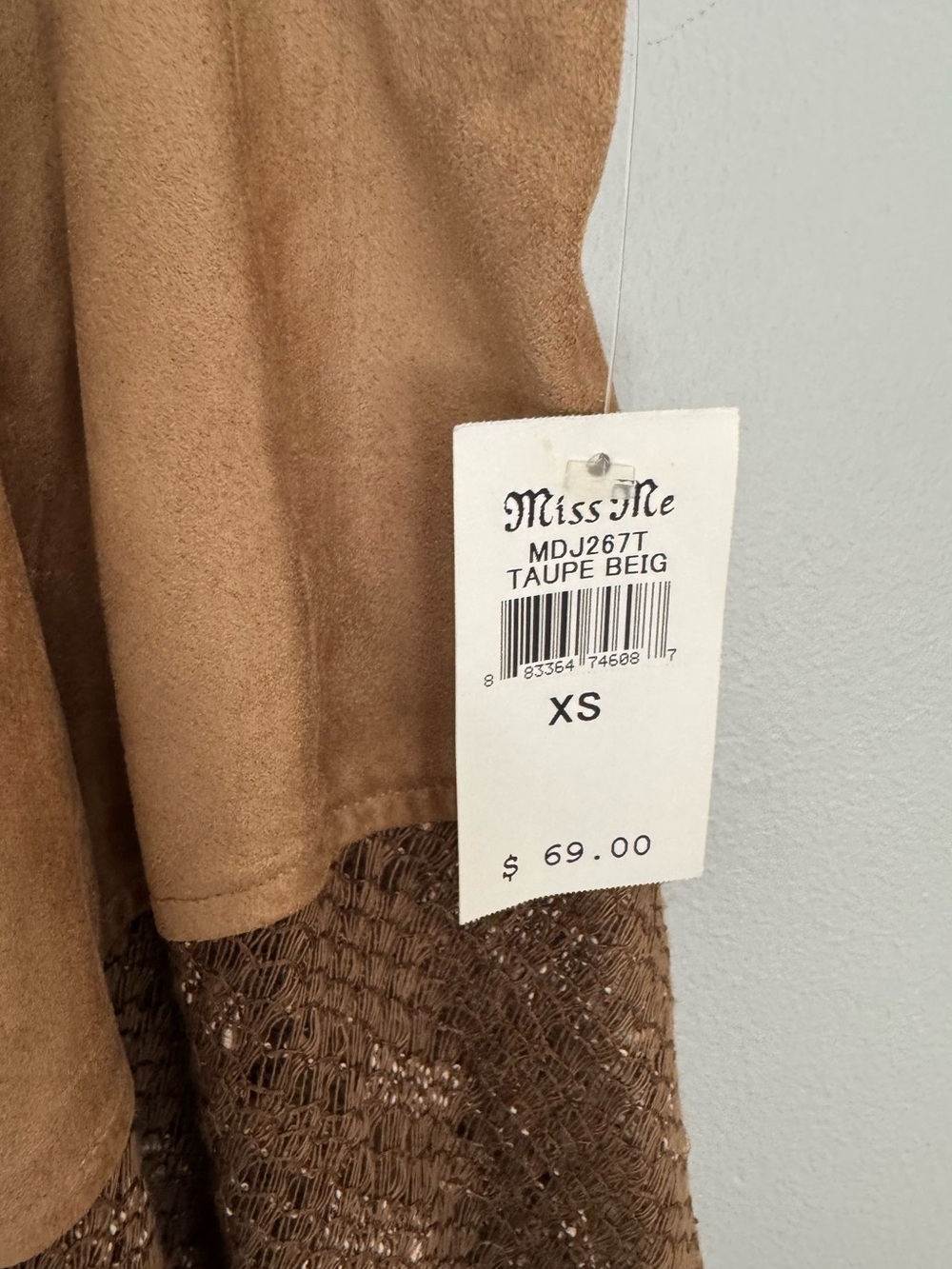 NWT Miss Me Faux Suede Lace Embroidered Southwestern Vest XS - Picture 2 of 5